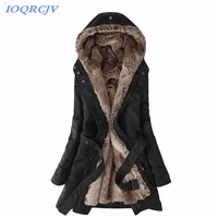 parka woman winter cotton jackets plus size hooded coat thicken faux fur lining warm parkas slim female winter tops ioqrcjv n120