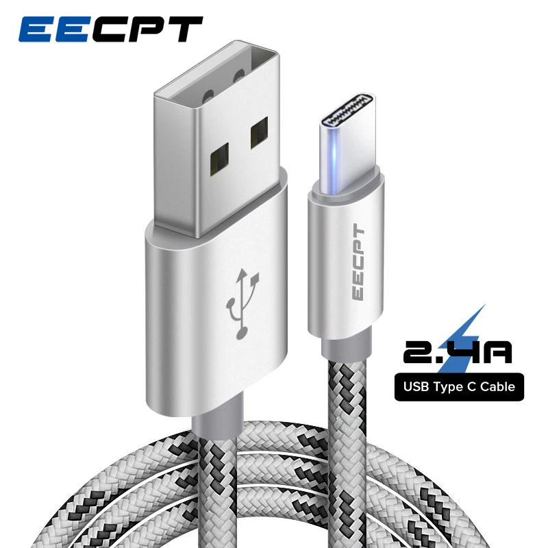 Кабель EECPT USB Type C для Samsung S9 S8 кабель быстрой зарядки и передачи данных телефонов