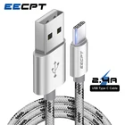 Кабель EECPT USB Type-C для Samsung S9, S8, быстрая зарядка, кабель для передачи данных, для Xiaomi Mi 9, Redmi Note 7, Huawei