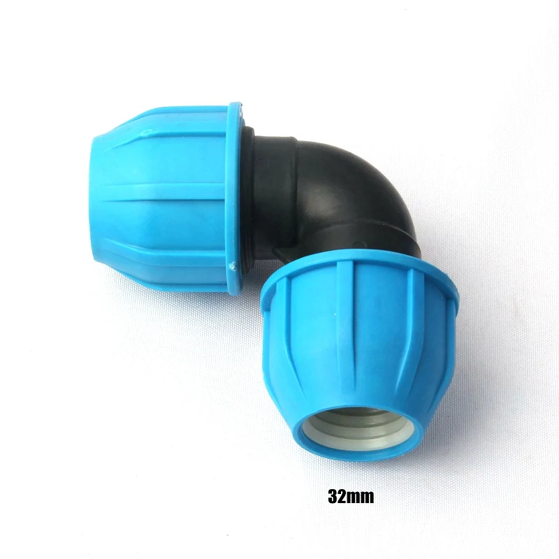 32mm Elbow Joint 2 шт./лот 32 мм PE локоть тройник соединитель сельскохозяйственная система орошения фитинги садовые водопроводные трубы соединители жесткая трубка быстрое соединение - Цвет: 32mm Elbow Joint