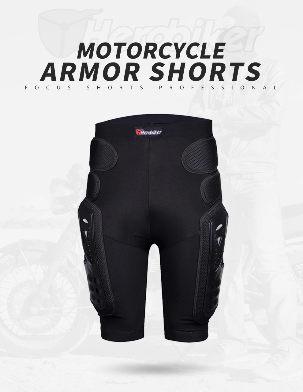 Herobiker мотоциклетная куртка защитная Экипировка+ шорты, штаны, защита для бедер+ наколенники для мотокросса+ маска для лица, Набор Костюмов