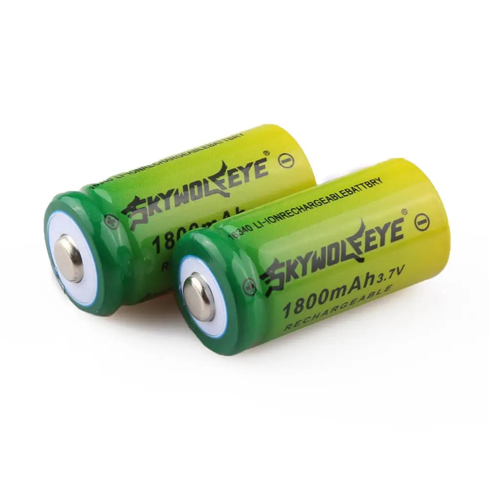 3.7V 1800mAh Lithium Li-ion 16340 Battery CR123A Rechargeable Batteries 3.7V CR123 for Laser Pen LED Flashlight Cell
