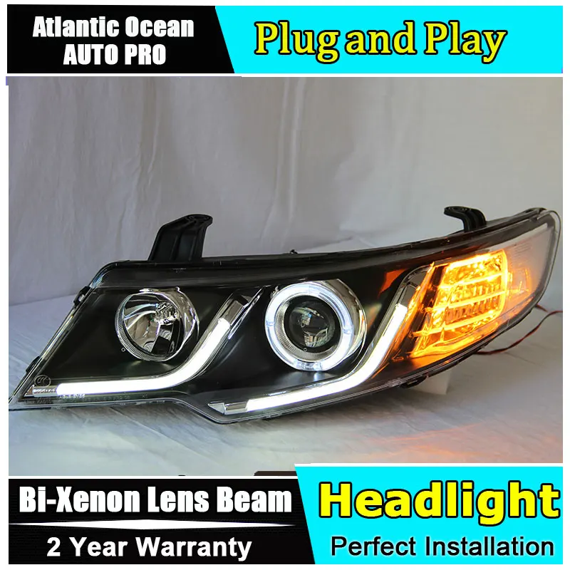 Автостайлинг для KIA FORTE фары 2011 2014 светодиодные CERATO led drl проектор комплект HID
