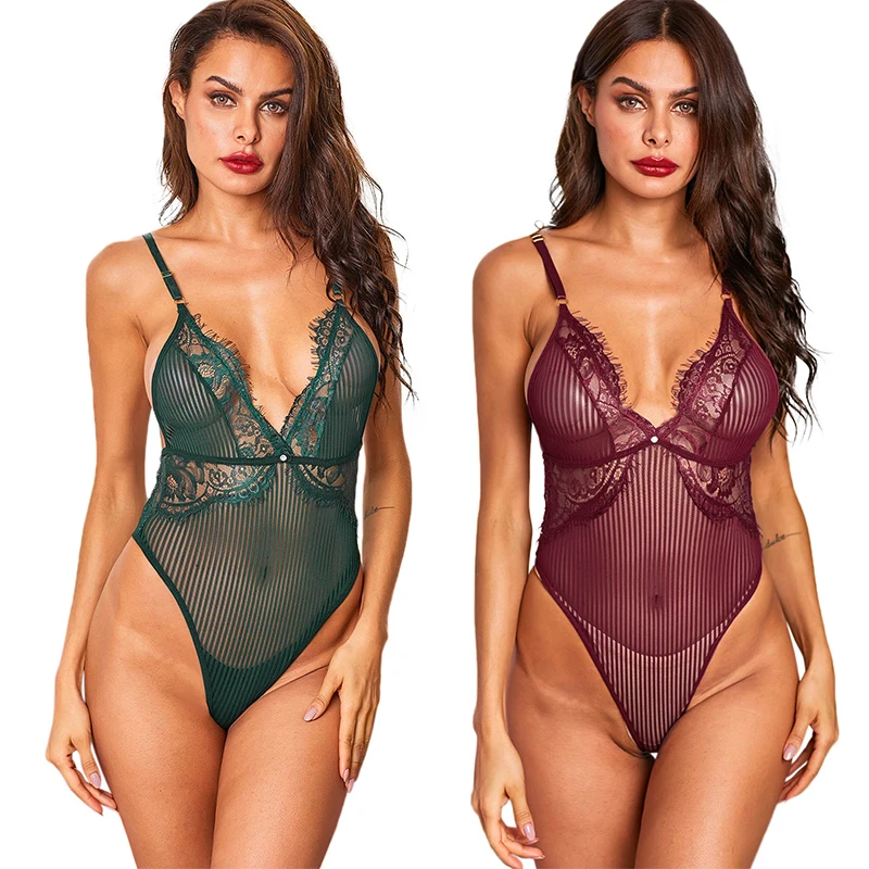 LIVA GIRL Прозрачный сетчатый кружевной комбинезон для Для женщин Летнее