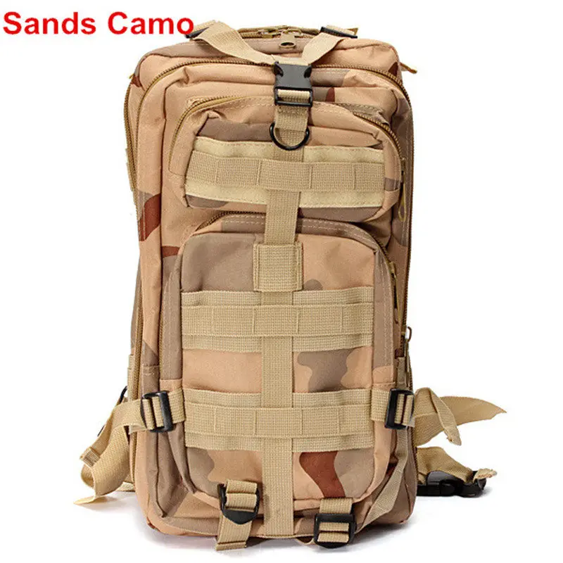 Sands Camo 30L военный тактический рюкзак, рюкзак, регулируемый, для путешествий, кемпинга, треккинга, камуфляжная сумка, для улицы, спортивная сумка, армейская сумка - Цвет: Sands Camo