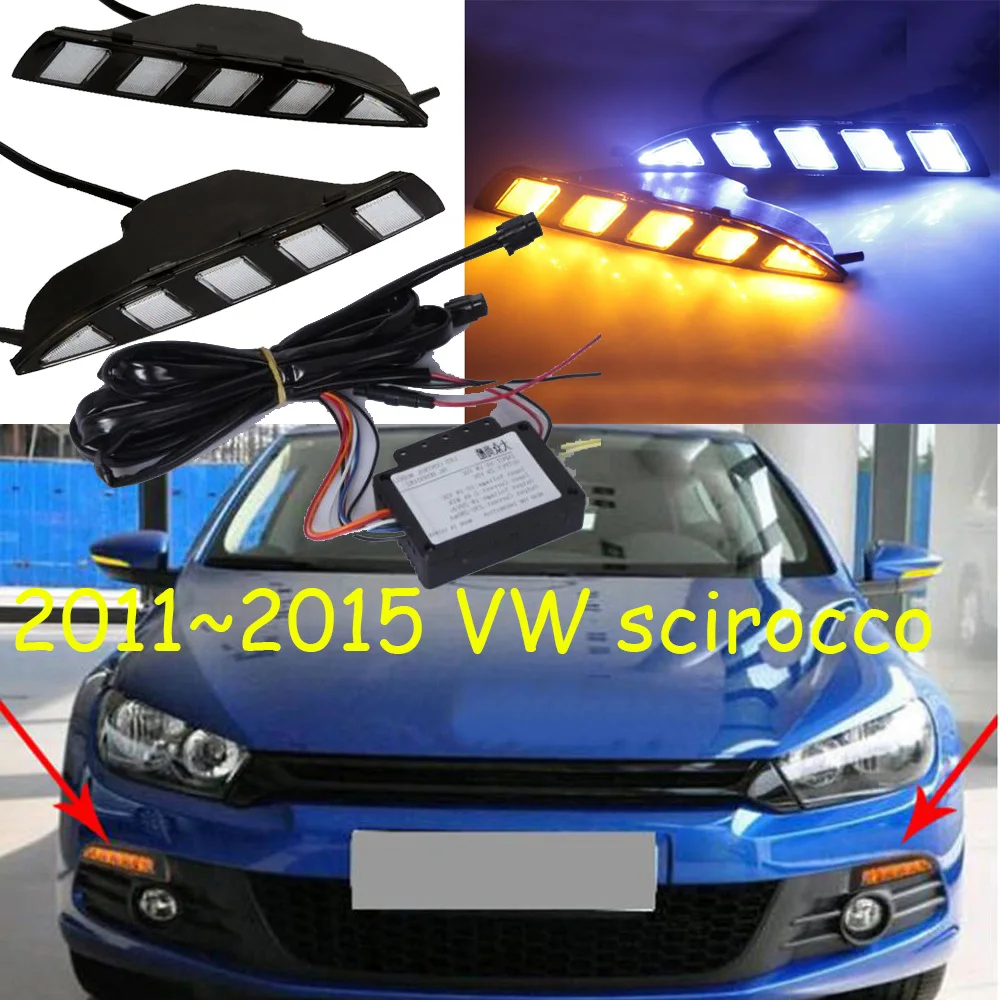 Видео светодиодные противотуманные фары светильник DRL + сигнал поворота для scirocco