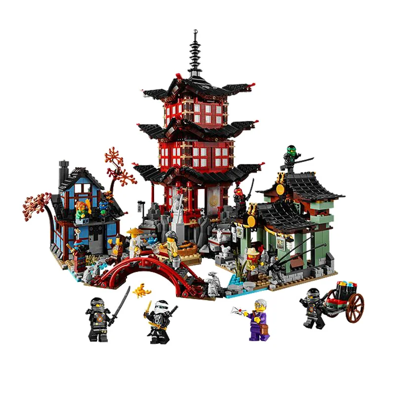 Акция 2150 шт. 10427 Стикс храма Airjitzu ninjagoo гром фехтовальщик строительные блоки кирпичи игрушки 70751
