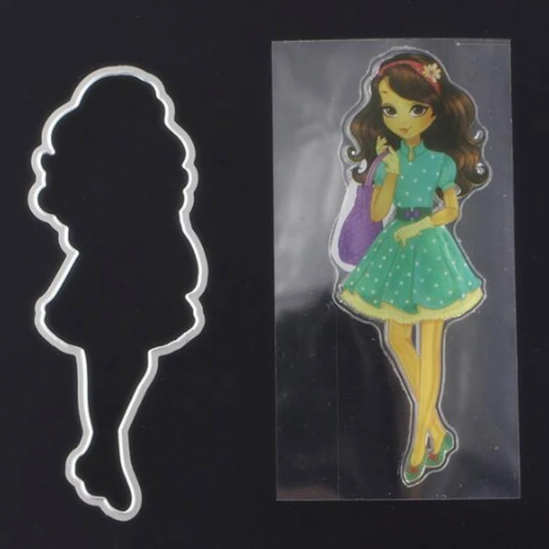 

SCD426 Girl Metal Cutting Dies And Stamps For Scrapbooking Stencils DIY Album Cards Decoration Embossing Folder Craft Die Cuts