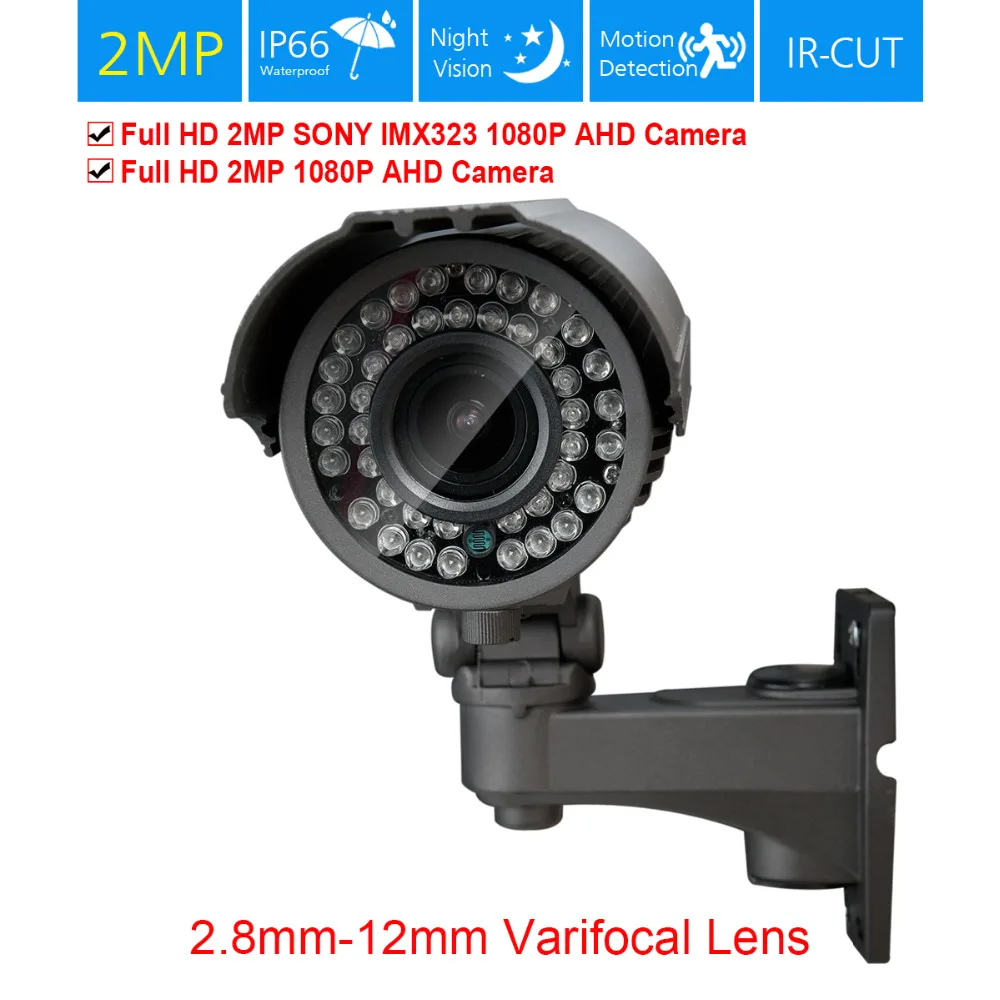 TOPROHOIME AHD H 1080P 2MP SONY IMX323 камера видеонаблюдения Водонепроницаемая 2 8 12 мм Zoon 40 м