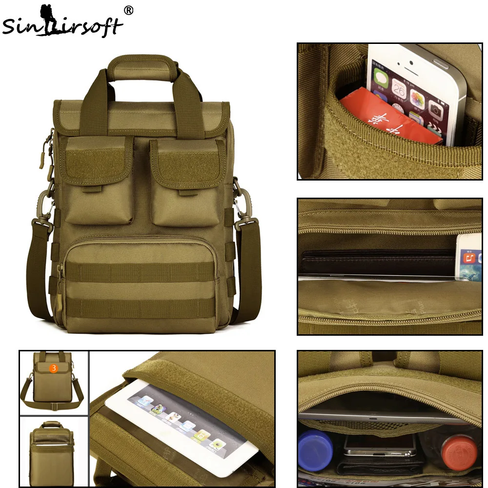 Tactical backpack Nylon 12 inch tablet Military Cross Body Camouflage Molle Hunting Camping Hiking Sports Bag