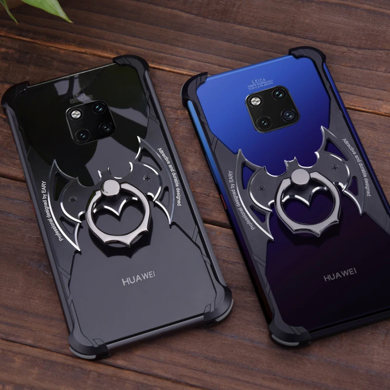 OATSBASF роскошный чехол с кольцом-летучая мышь для Huawei mate 20 Pro RS 20X металлический