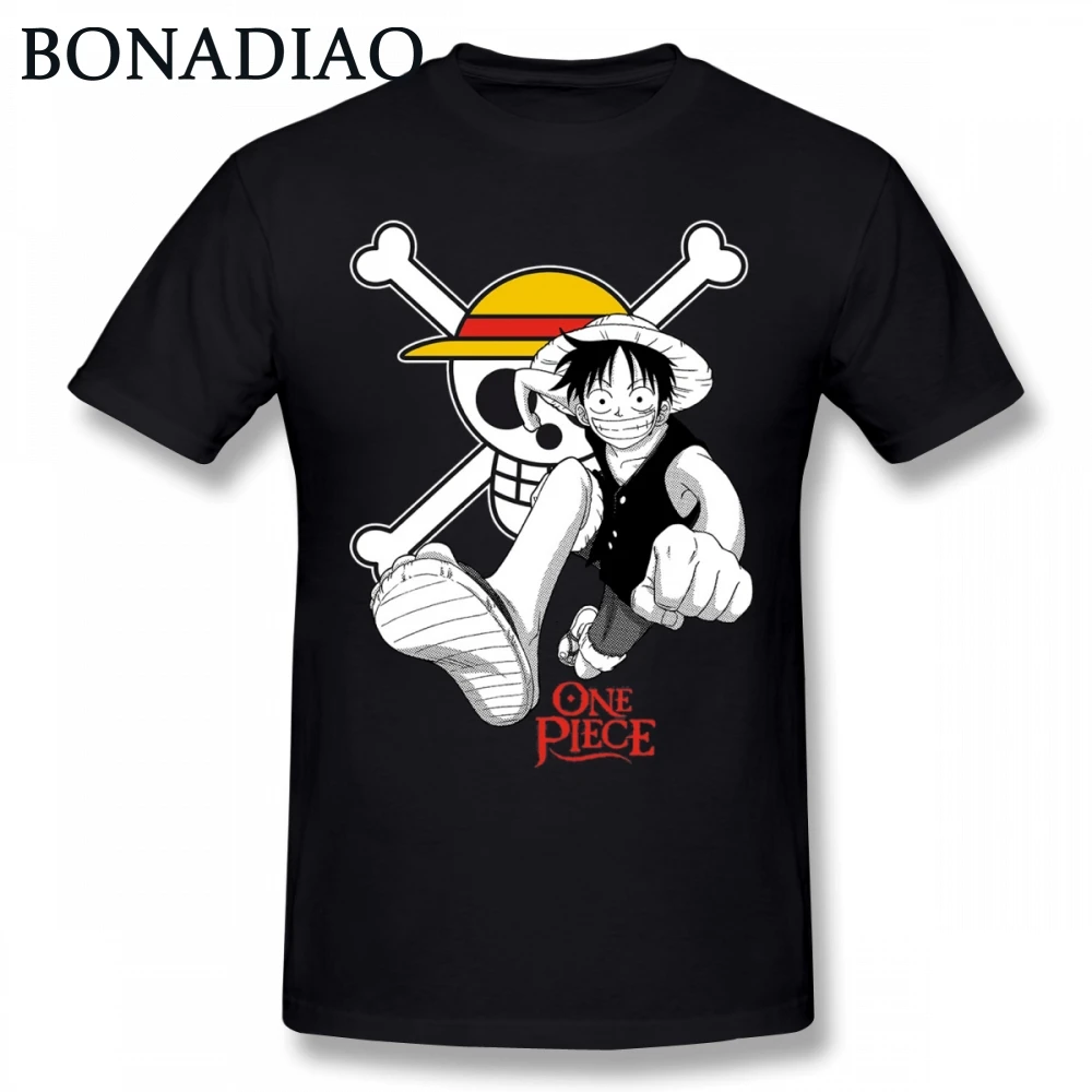 

Мужская футболка One Piece Monkey D Luffy с круглым вырезом, Повседневная футболка с японским аниме