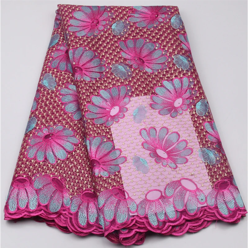 Red Lace fFabric High Quality Afican Fabric Beautiful African Embroidery For Cheap Nigerian AMY558b-3 | Дом и сад