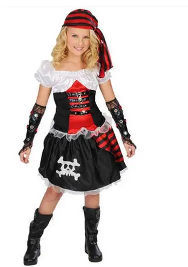 Платье пиратского капитана Рождественский костюм для девочек на Хэллоуин