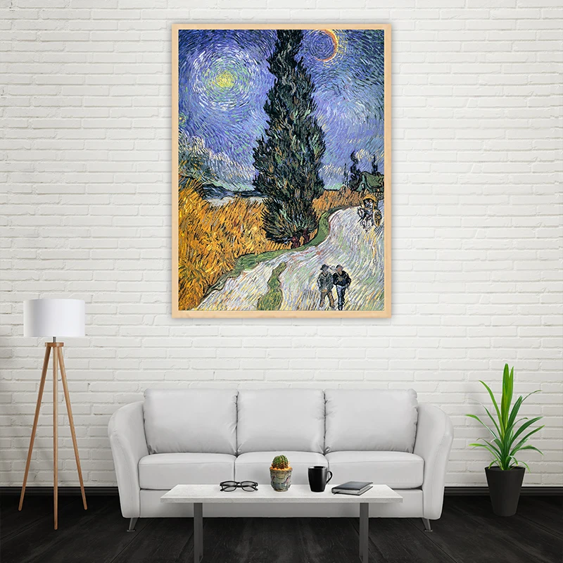 Ван Гог роуд с мужской ходьбой diy живопись по номерам художественная краска