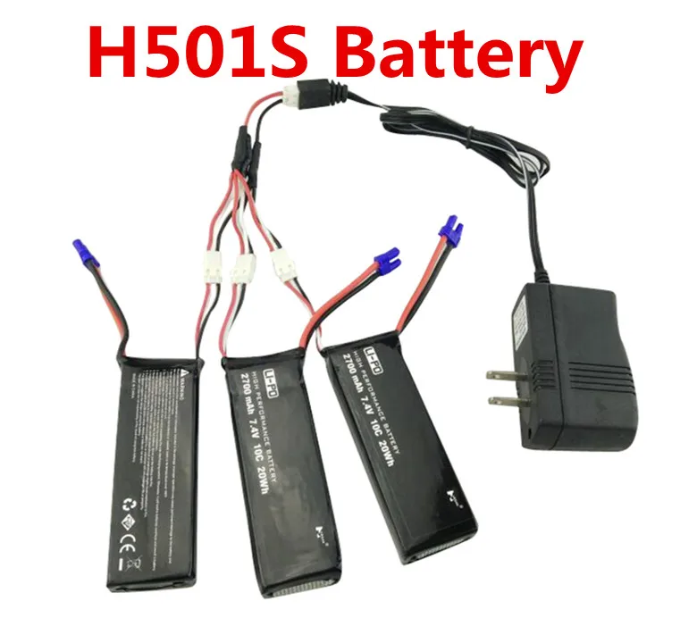 7 4 V 10C 2700mAh аккумулятор и зарядное устройство набор для Hubsan H501S H501C X4 H501A H501M W pro RC