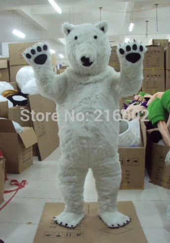 

New high quality Professional Polar Bear Mascot Costume Fancy Dress Adult Size