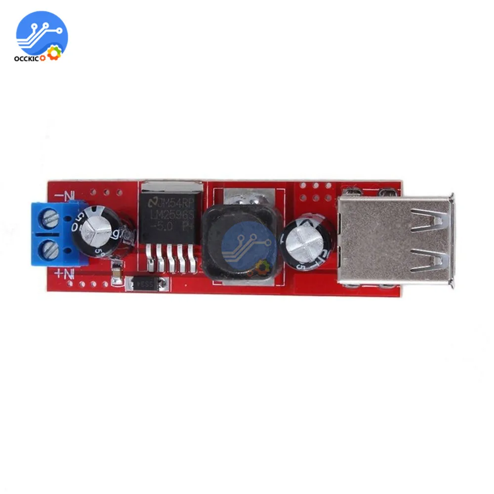 LM2596 DC 6 40V To 5V 3A 2 Port модуль зарядного устройства USB Step down Converter для автомобильного Dual