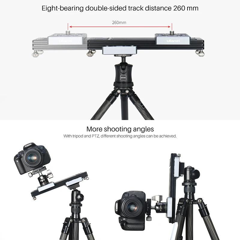 Ulanzi SL-260 Camera Slider Mini Rail Track System Video for Canon Sony Nikon Panasonic DSLR Smart Phone ARRI | Электроника
