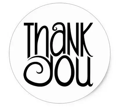 

1.5inch Thank You Black Sticker