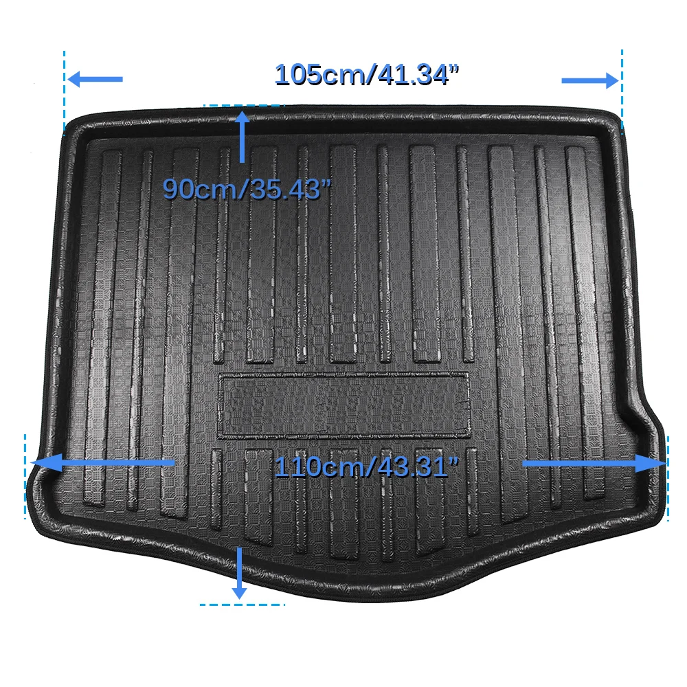 Cawanerl Car Trunk Mat Boot Tray Liner Rear Floor Cargo Carpet Mud Kick Pad For Ford Focus Hatchback 5-Door Mk3 2012-2018 |