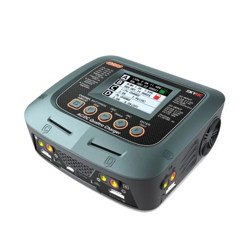 SkyRC Q200 QUATTRO AC/DC 2X100W 2X50W Lipo батарея баланс зарядное устройство Dis для самолетов
