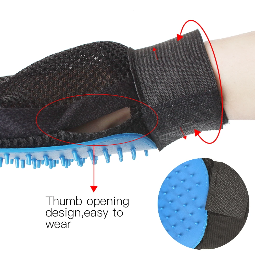 Pet Dog Hair Brush Comb Glove For Cleaning Massage Grooming Supply Animal Finger Cat | Дом и сад