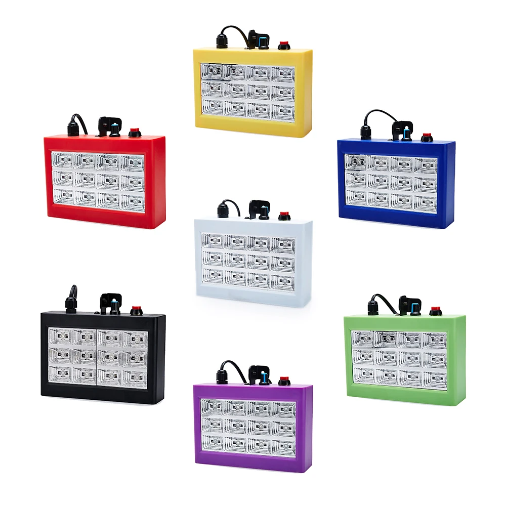 Миниатюрный стробоскоп со светодиодной решеткой звуковым управлением 12RGB для