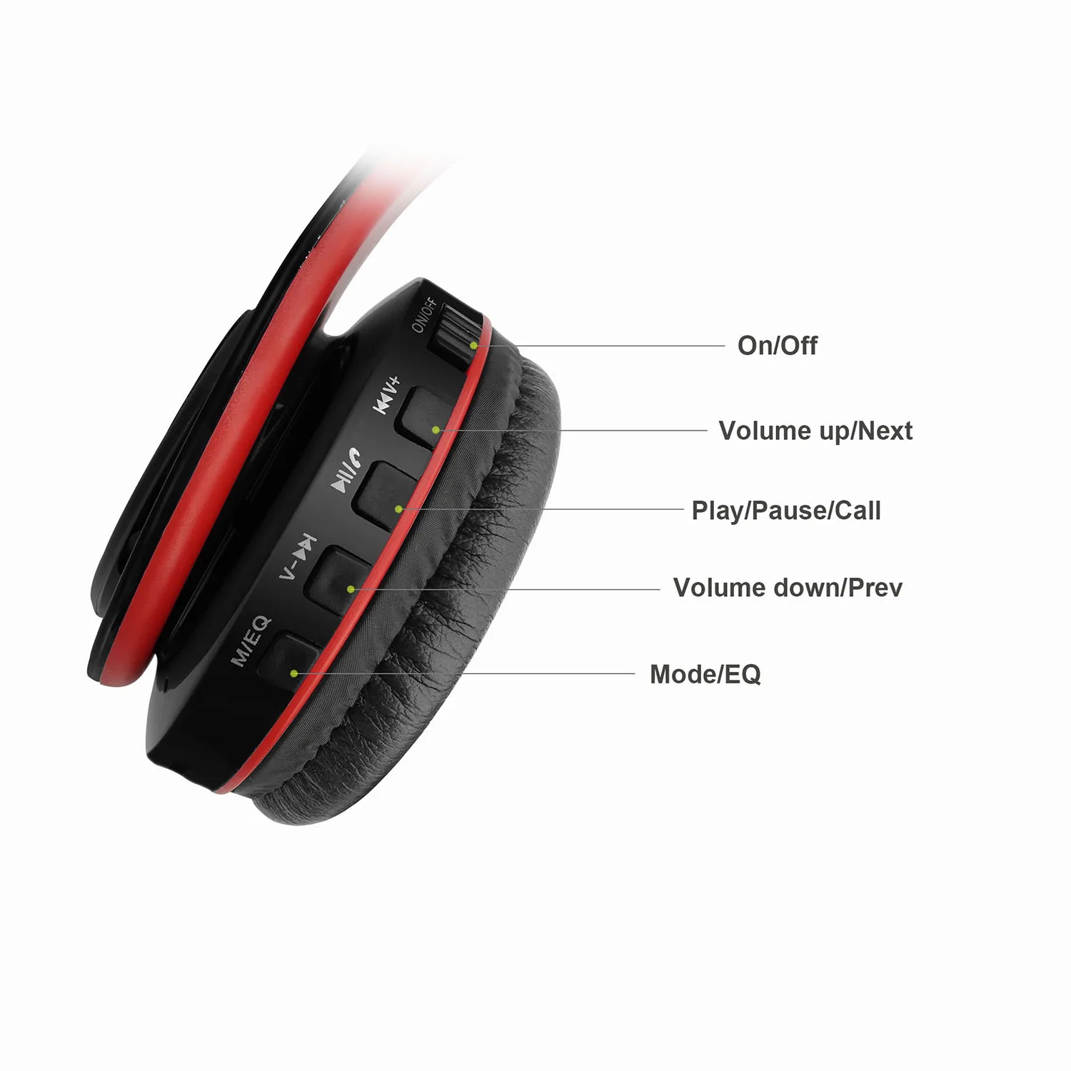 Беспроводные наушники Bluetooth гарнитура складные регулируемые с микрофоном для ПК