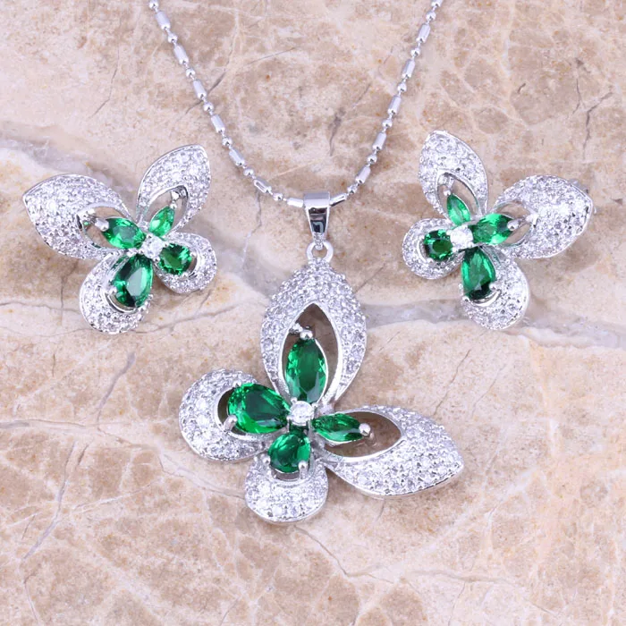 Комплект из колье и серёг с фианитом|jewelry sets|earring pendantset jewelry |