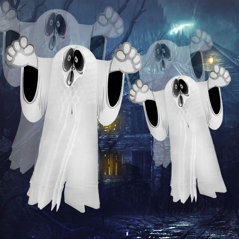 2 размера забавная мультяшная бумага подвесная привидение складная вешалка для