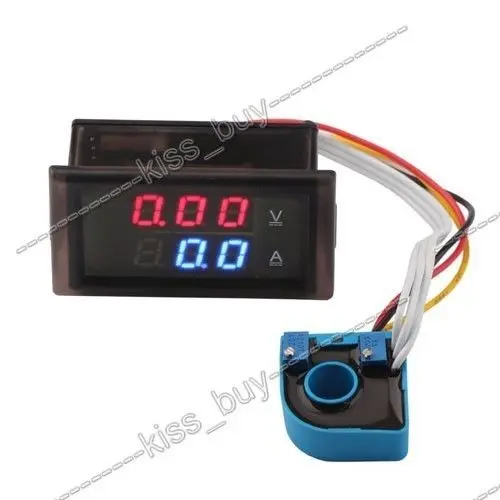 

DYKB Hall VOLT AMP METER DC 300V ± 10A DC Digital Voltmeter Ammeter 2in1 Dual display LED meter Battery Monitor Voltage Current