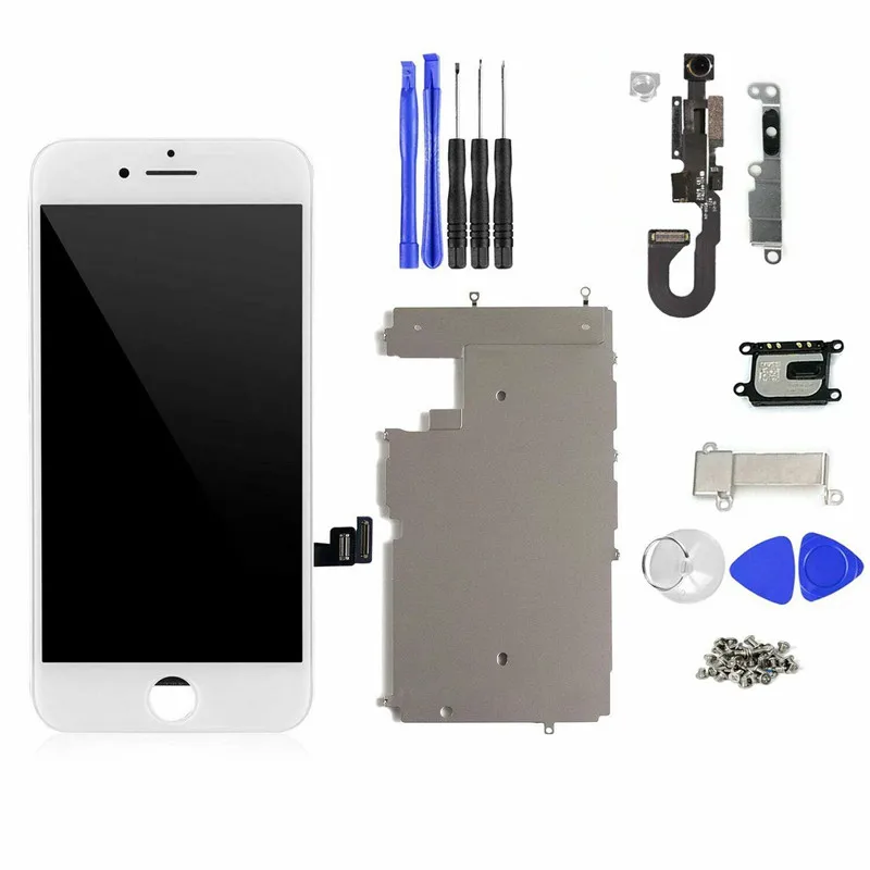 ЖК-дисплей с дигитайзером в сборе для iPhone 8 7 Plus 3D сенсорный экран + фронтальная