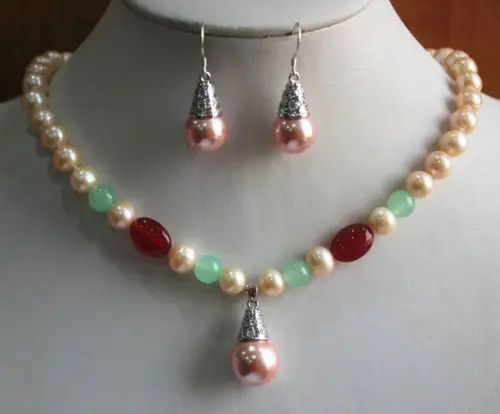 DYY Бесплатная доставка&gt Новый дизайн 8 мм смешанных цветов жемчужное/Нефритовое