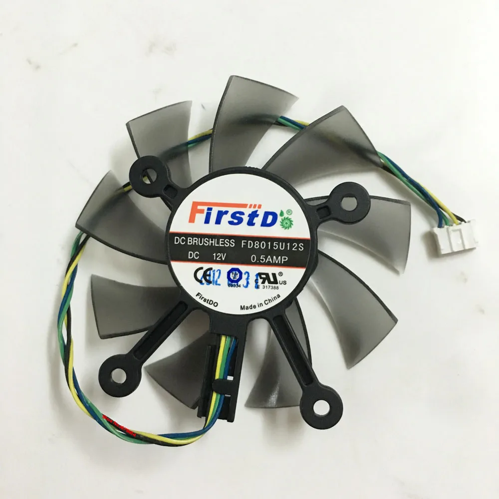 75 мм FD8015U12S 0.5A GTX1050ti GTX750 GTX750ti GPU VGA Видео кулер вентилятор для ASUS GTX 1050ti/750/750ti