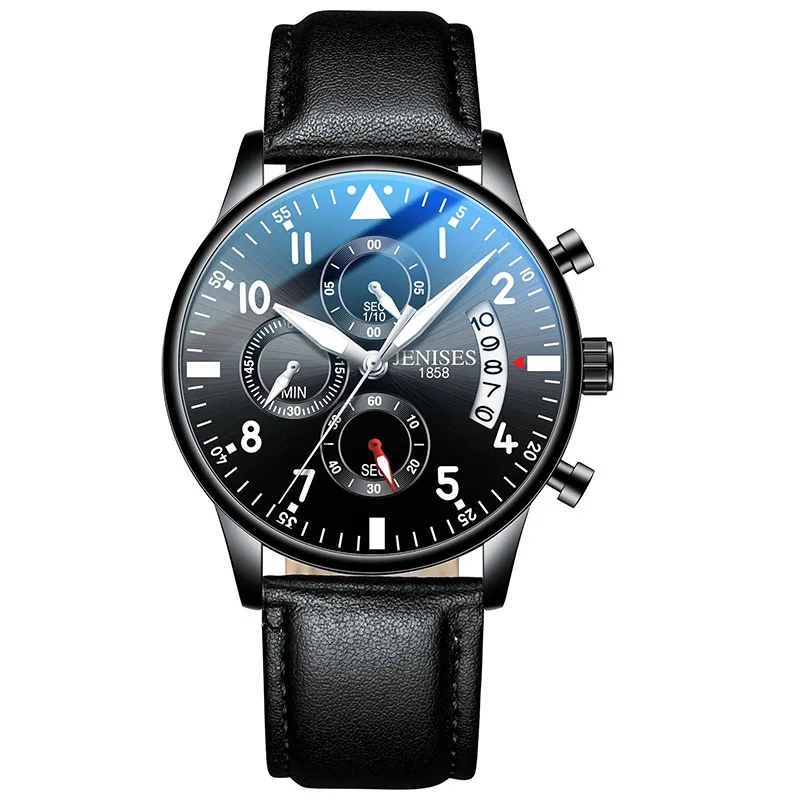

Jenises Luxury Brand Waterproof Business Quartz Watch Men Top 6 Points Luminous Mens Casual Watches Hot Mens Clock Watch Man