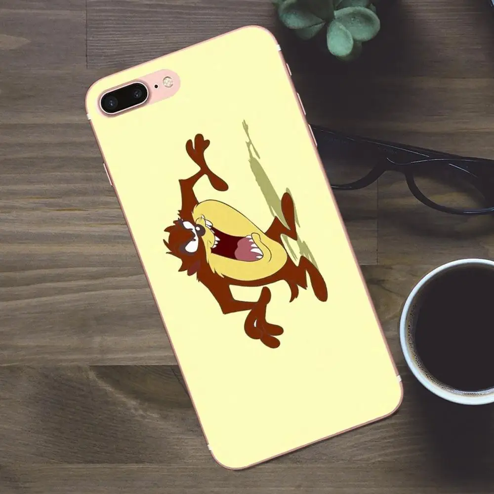 Bixedx Taz Looney Tunes для Apple iPhone 4 4S 5 5C SE 6 6S 7 8 Plus X Galaxy A3 A5 J1 J2 J3 J5 J7 2017 мягкая оптовая продажа