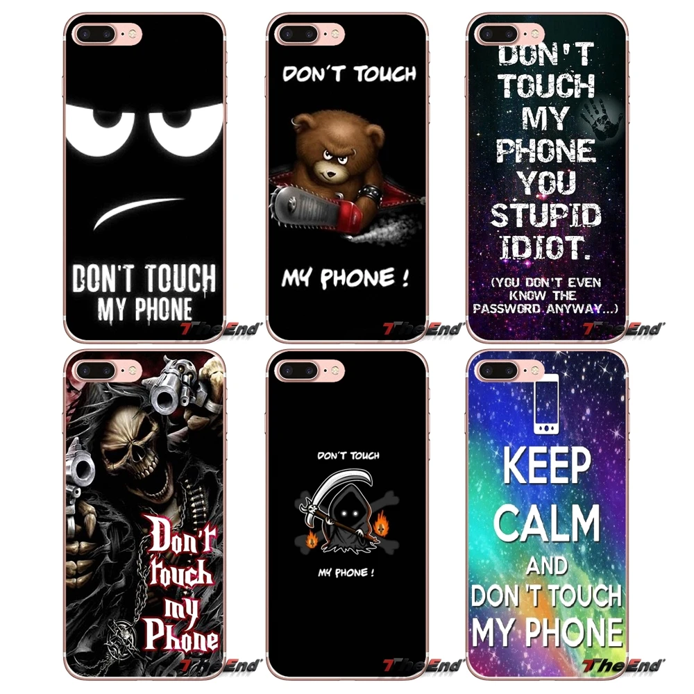Для Samsung Galaxy S9 Plus Note 8 One oneplus 5T Meizu M5s LG V30 HTC U11 Capa don't touch my phone Art TPU силиконовый