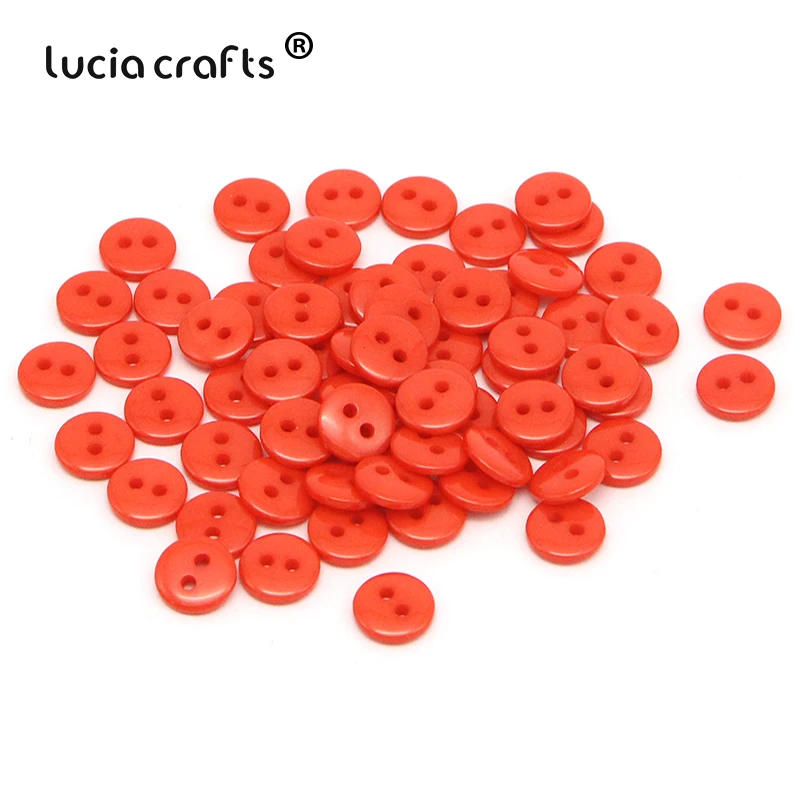 Lucia crafts 100 шт 10 мм круглые полимерные пуговицы для декоративных украшений DIY шитье скрапбукинг аксессуары для одежды E0509