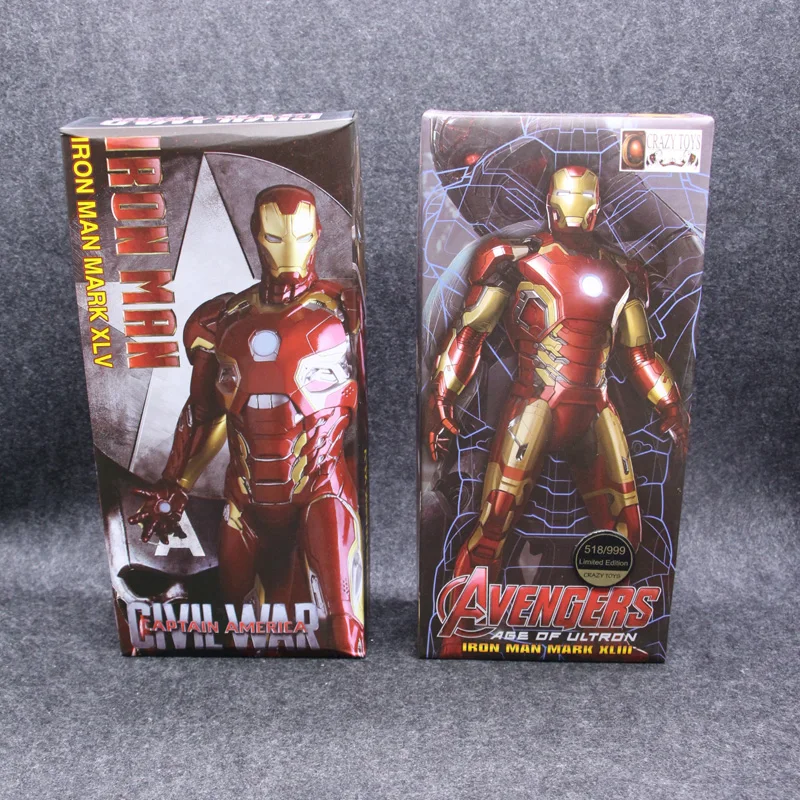 Сумасшедшие игрушки Marvel Мстители со знаком Железного человека XLV MK45 1:6 XLIII предел
