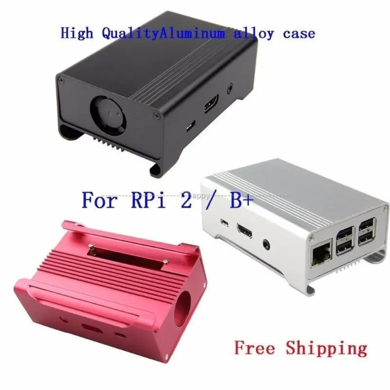 Красный корпус из алюминиевого сплава чехол/коробка/корпус для Raspberry Pi P2 Модель B | Отзывы и видеообзор