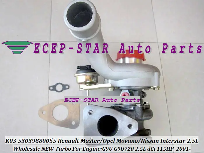 K03 055 53039700055 53039880055 8200036999 Турбокомпрессор для Renault Master 2.5DCI Opel Movano 01 2006 2.5L DTI