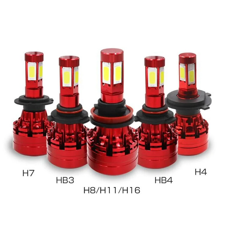 1 комплект 120W 9600LM COB светодиодный лампы для передних фар H4 H7 H8/H9/H11 H13 9005 9006 HB4 toyota opel