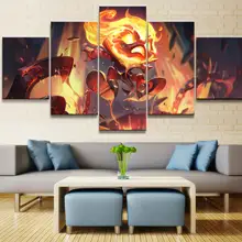 Модульная Картина на холсте для домашнего декора 5 шт. Amumu League of