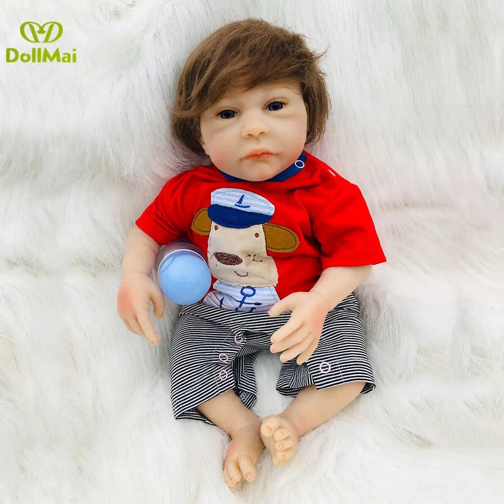 

Baby Reborn doll toys 19" 46cm bb reborn boy silicone dolls gift for children bebes reborn menino bonecas