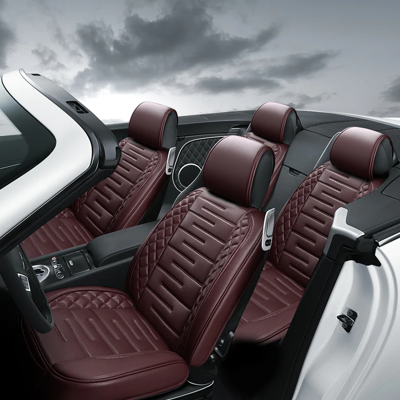 Высококачественная эко кожа чехол для автомобильного сиденья универсальные