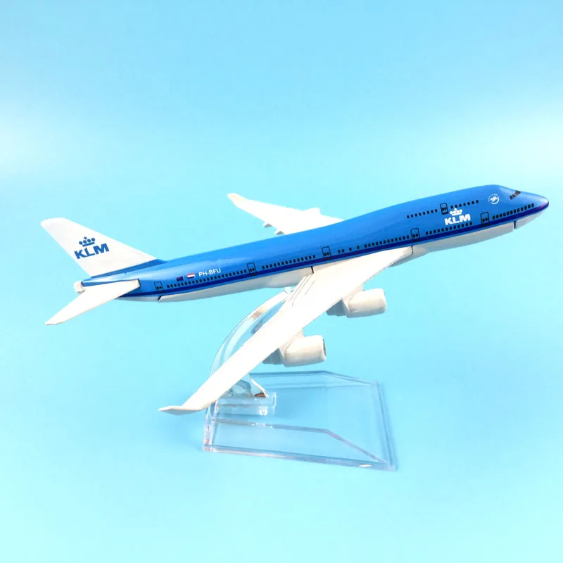 Бесплатная доставка 16 см 747 KLM модель самолета из металлического сплава