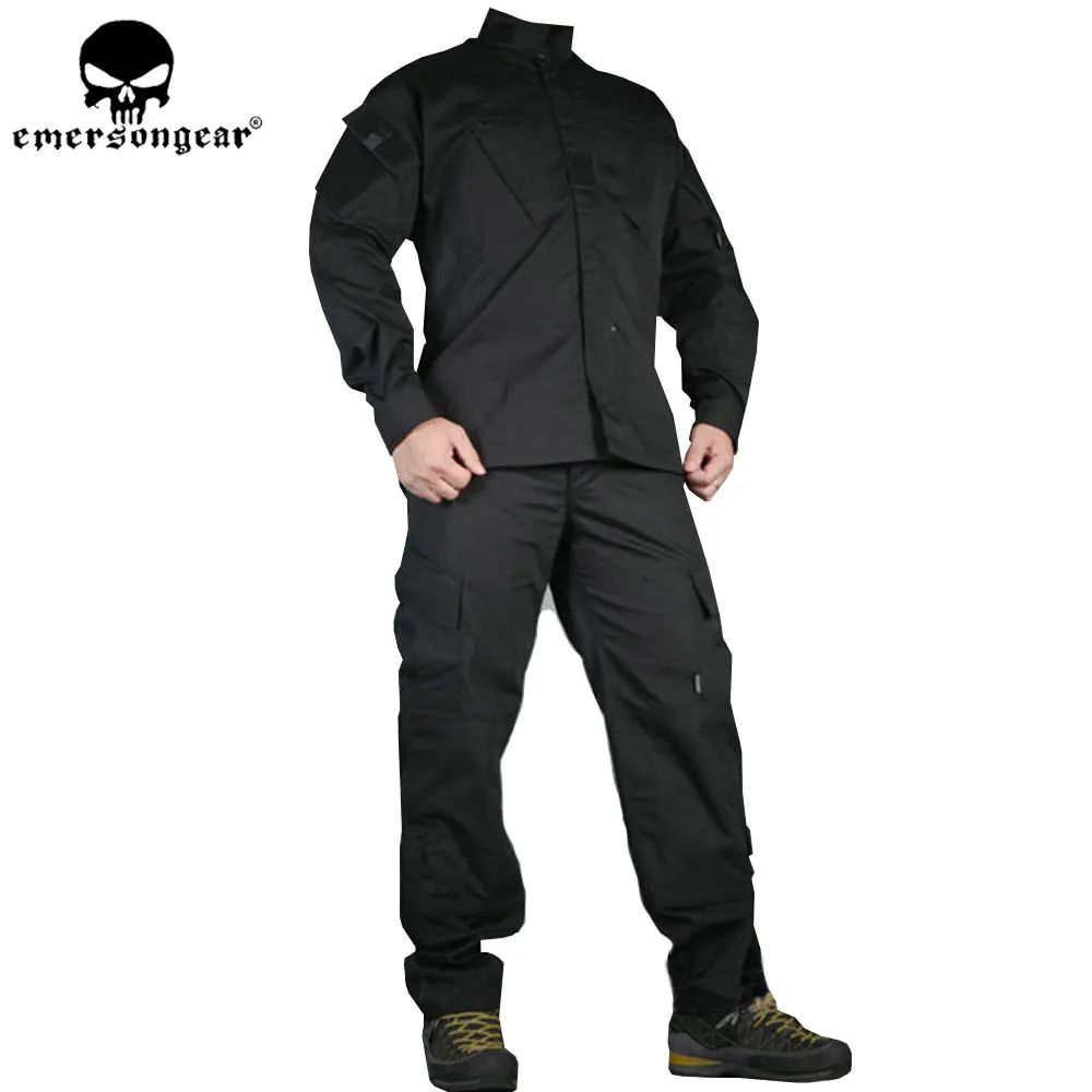 Emersongear армия BDU боевая униформа дикий открытый костюм и брюки черные Ghillie Костюмы