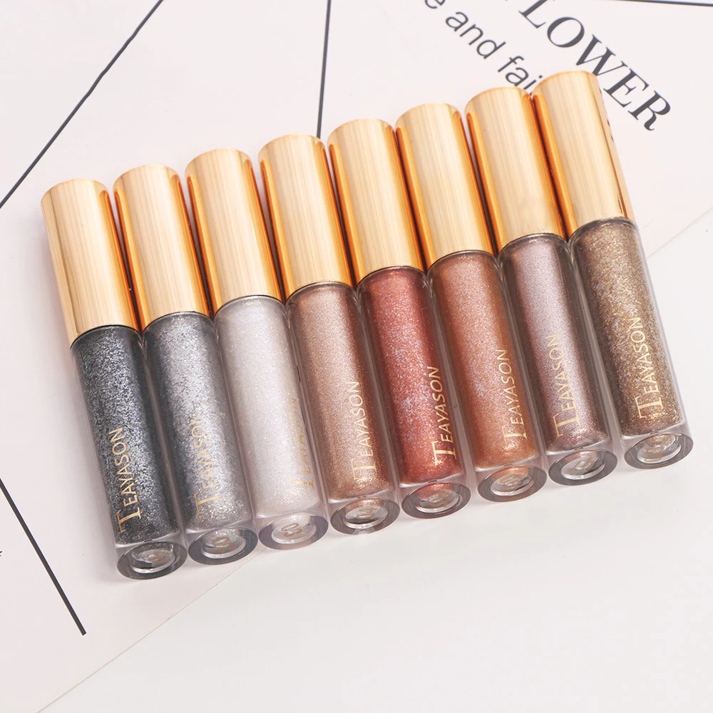 8 Colors Colorful Shiny Glitter Eyeshadow Liquid Pearlescent Eye Shadow Shimmering Women Makeup TSLM1 |