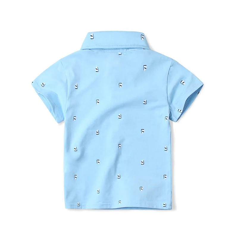 2017 г. Рубашка поло для мальчиков с галстуком бабочкой одежда маленьких хлопковая